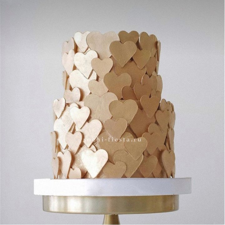 Торт "Hearts" gold в Сиде